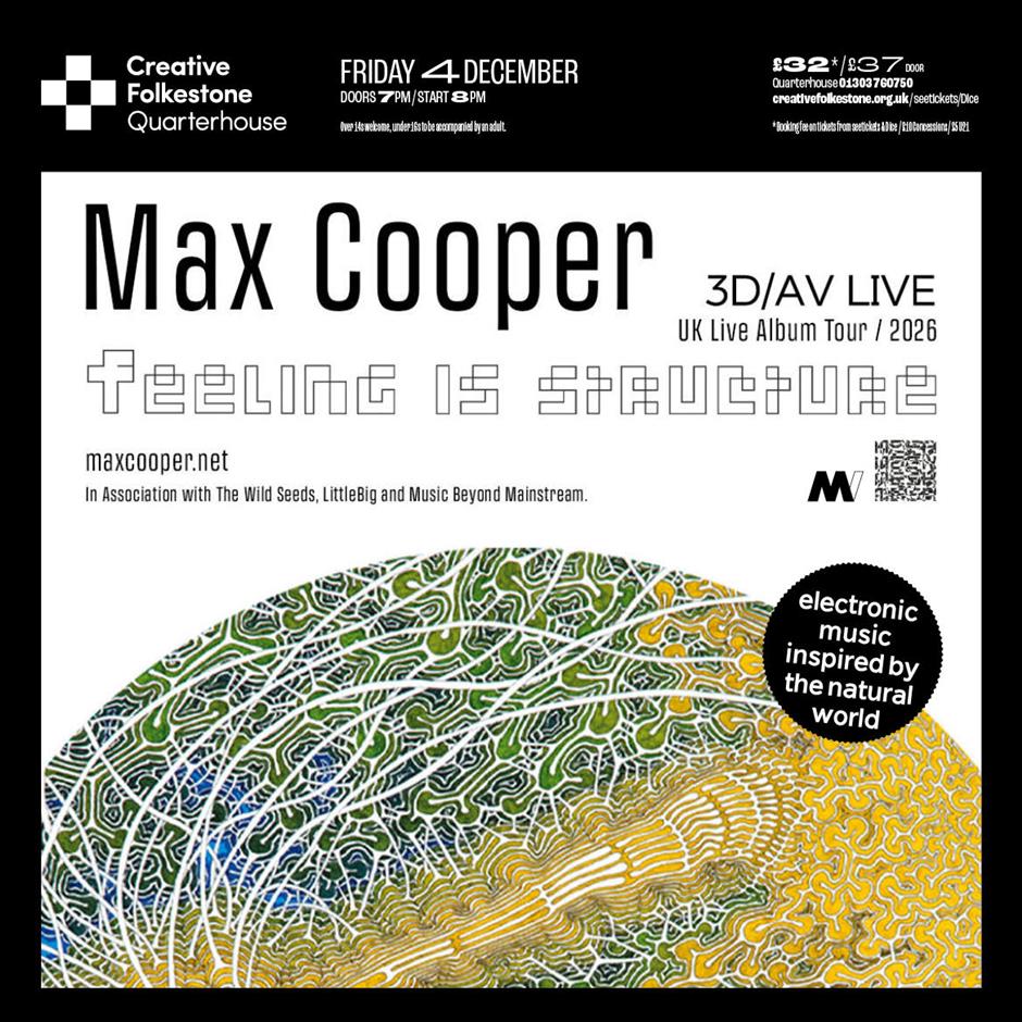 Melting Vinyl presents: Max Cooper - 3D/AV Live - Feeling Is Structure Tour & Special Guests