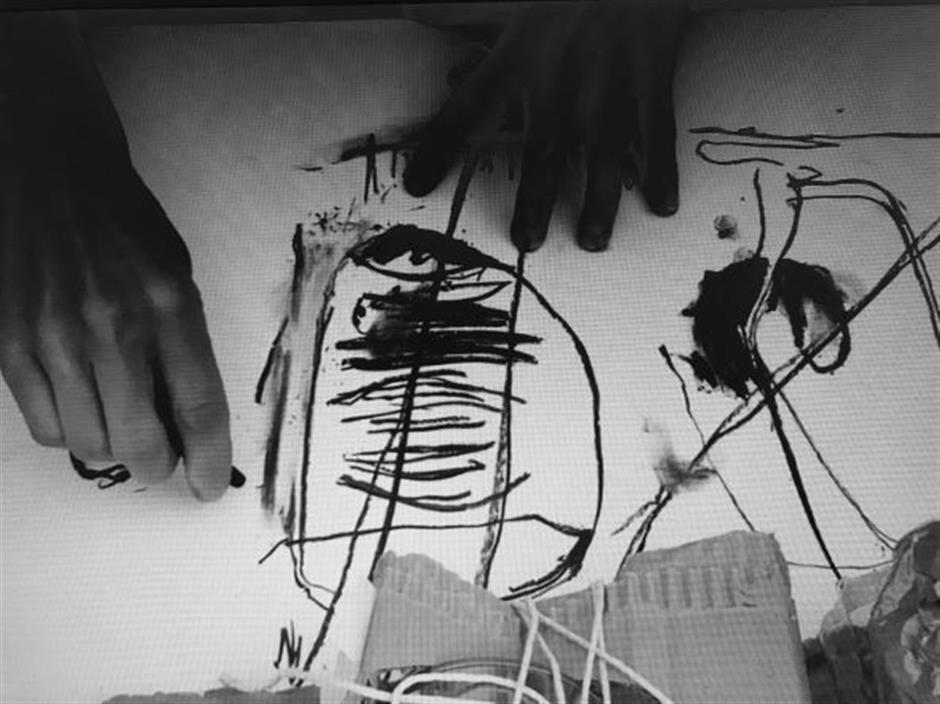Block 67: Adults Drawing into Print