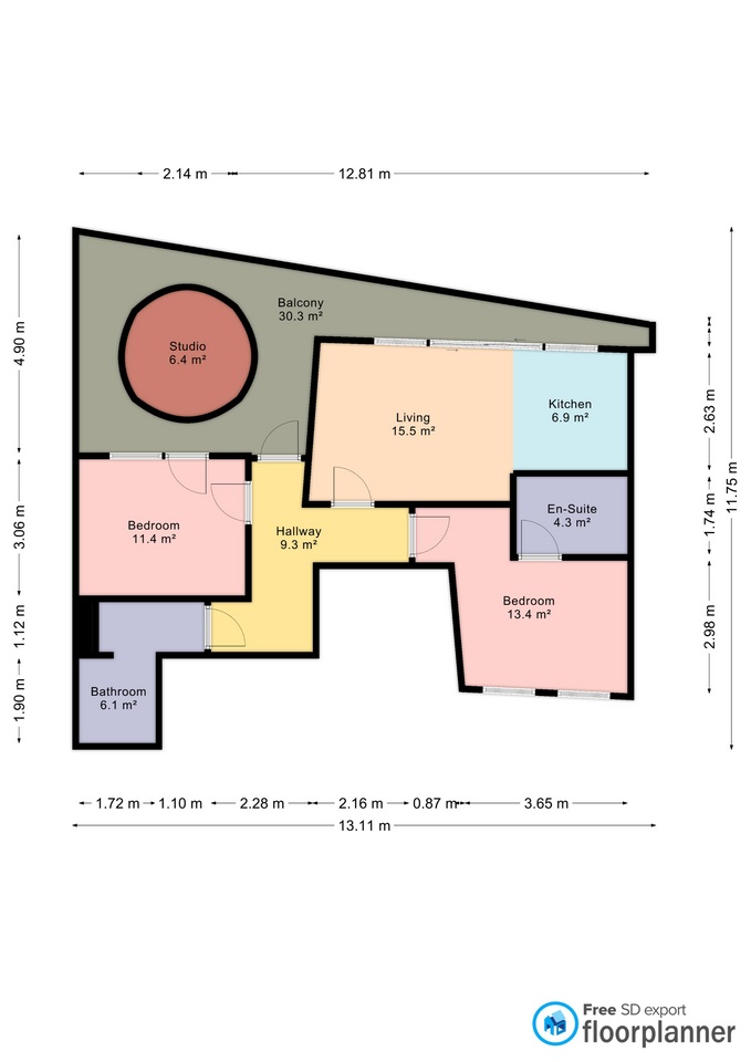 Flat 4 69 The Old High Street Floor Plan